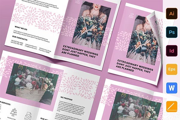 25+ Wedding Planner Brochure Templates | Free & Premium PSD | Ai | Word ( Doc ) | InDesign Format Designs